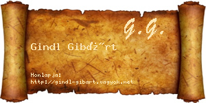 Gindl Gibárt névjegykártya